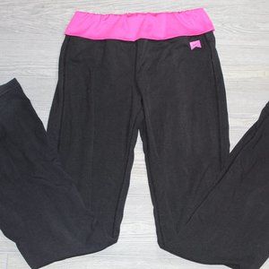 NIKE Straight Leg Yoga Pants Black/Hot Pink Band  Size XL (Youth)